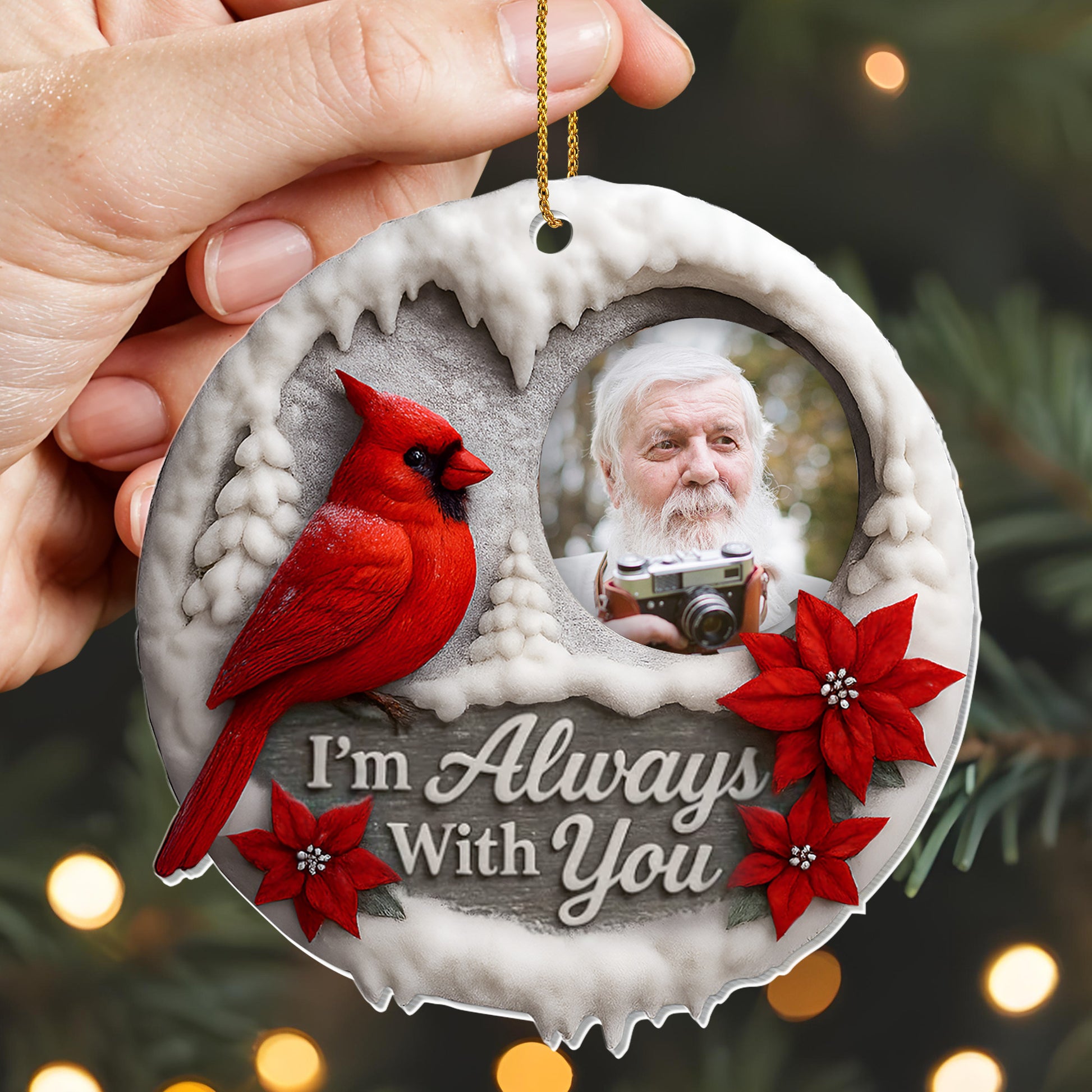 I'm Always With You, Cardinal And Poinsettias