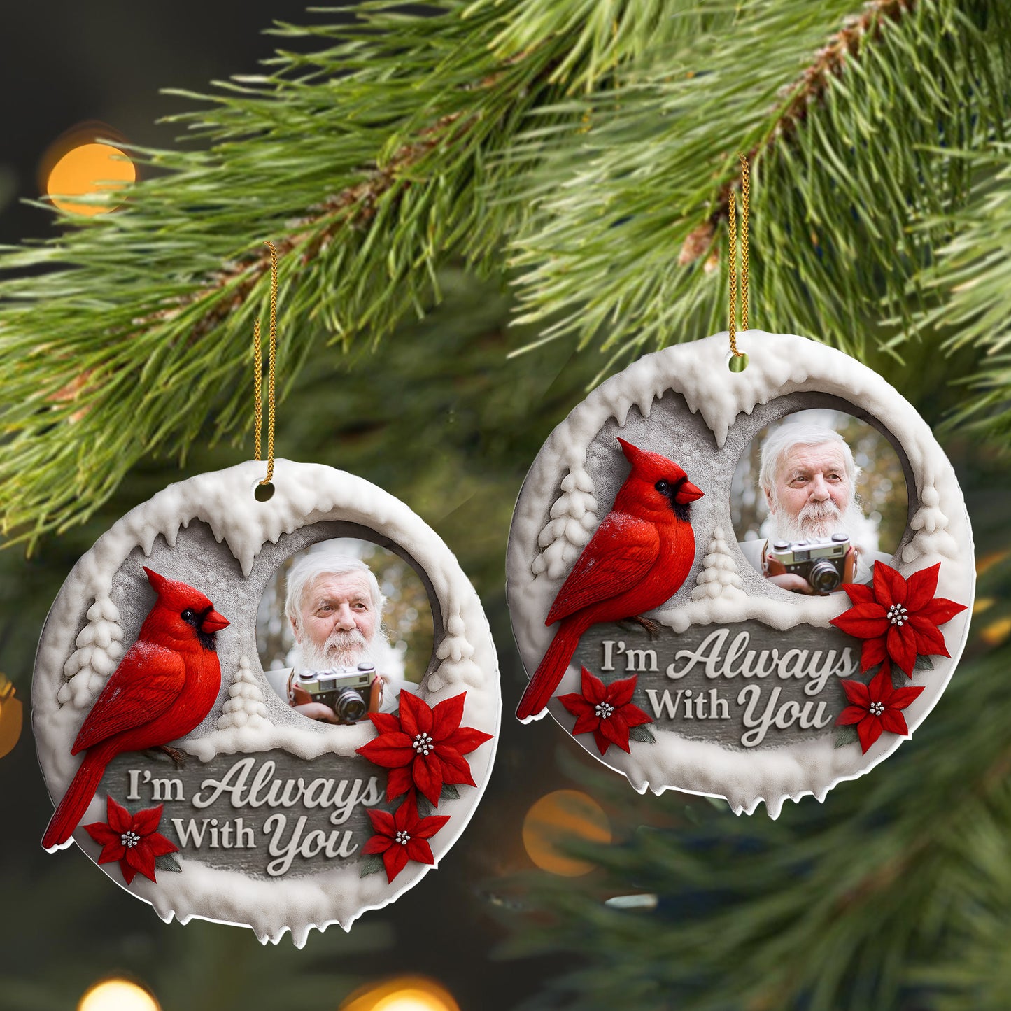 I'm Always With You, Cardinal And Poinsettias