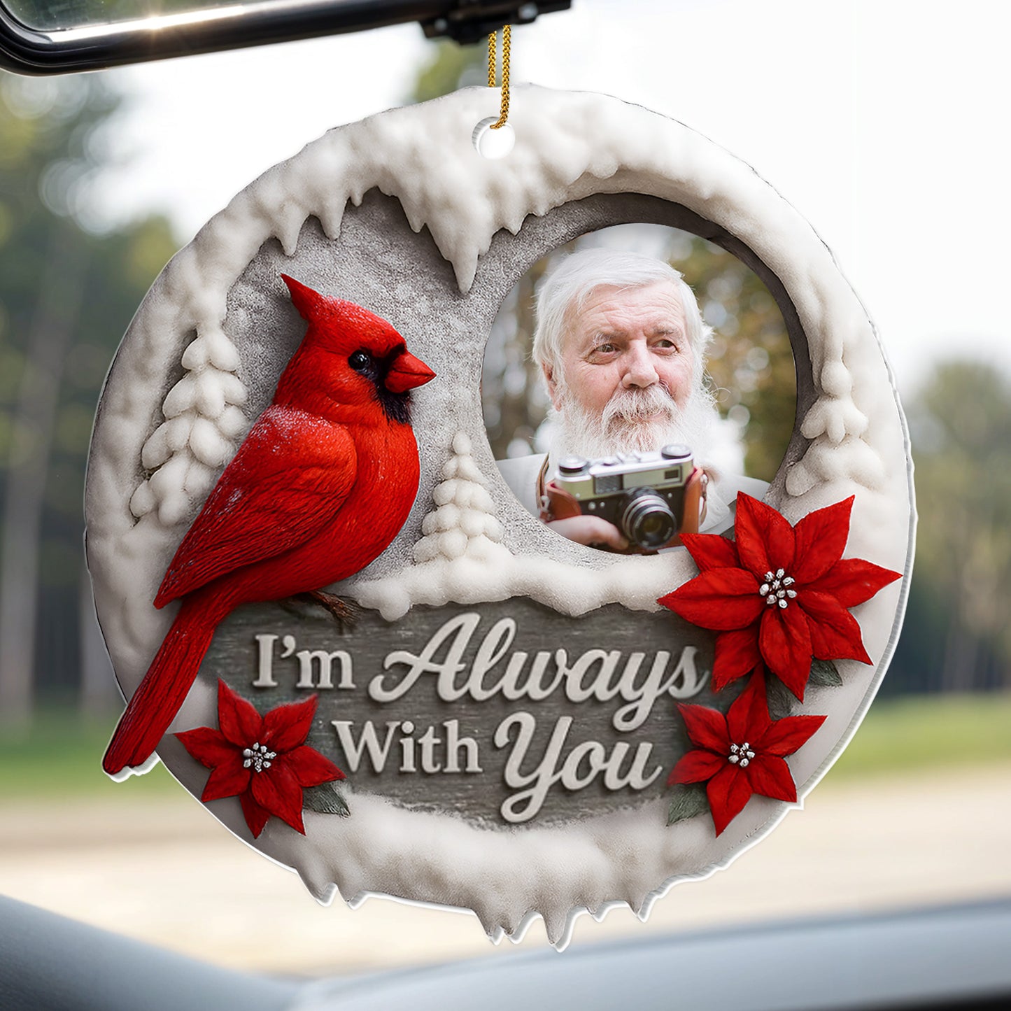 I'm Always With You, Cardinal And Poinsettias