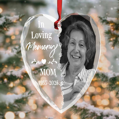 In Loving Memory Mom Heart And Flowers