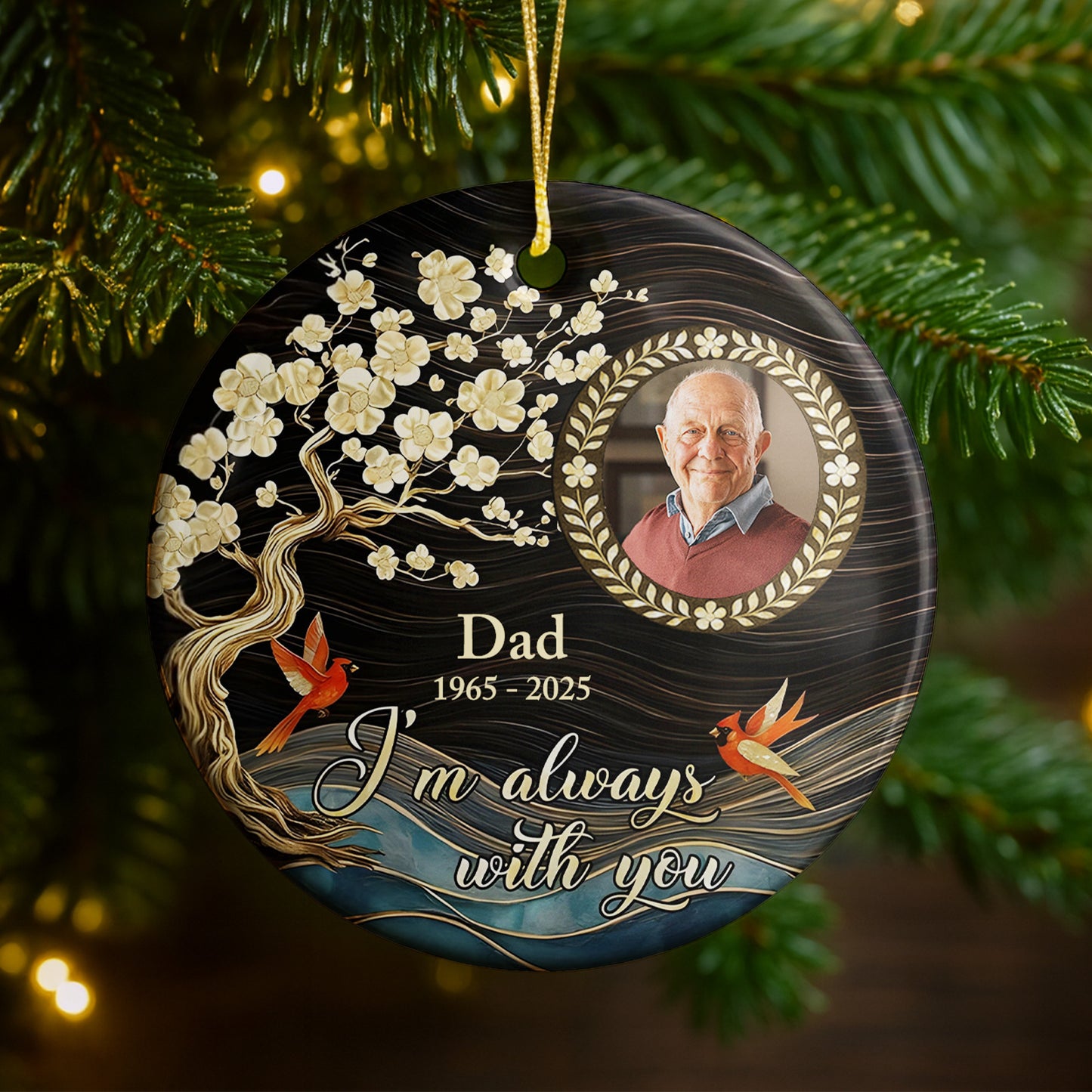 I'm Always With You With Flowers, Bird, And Tree