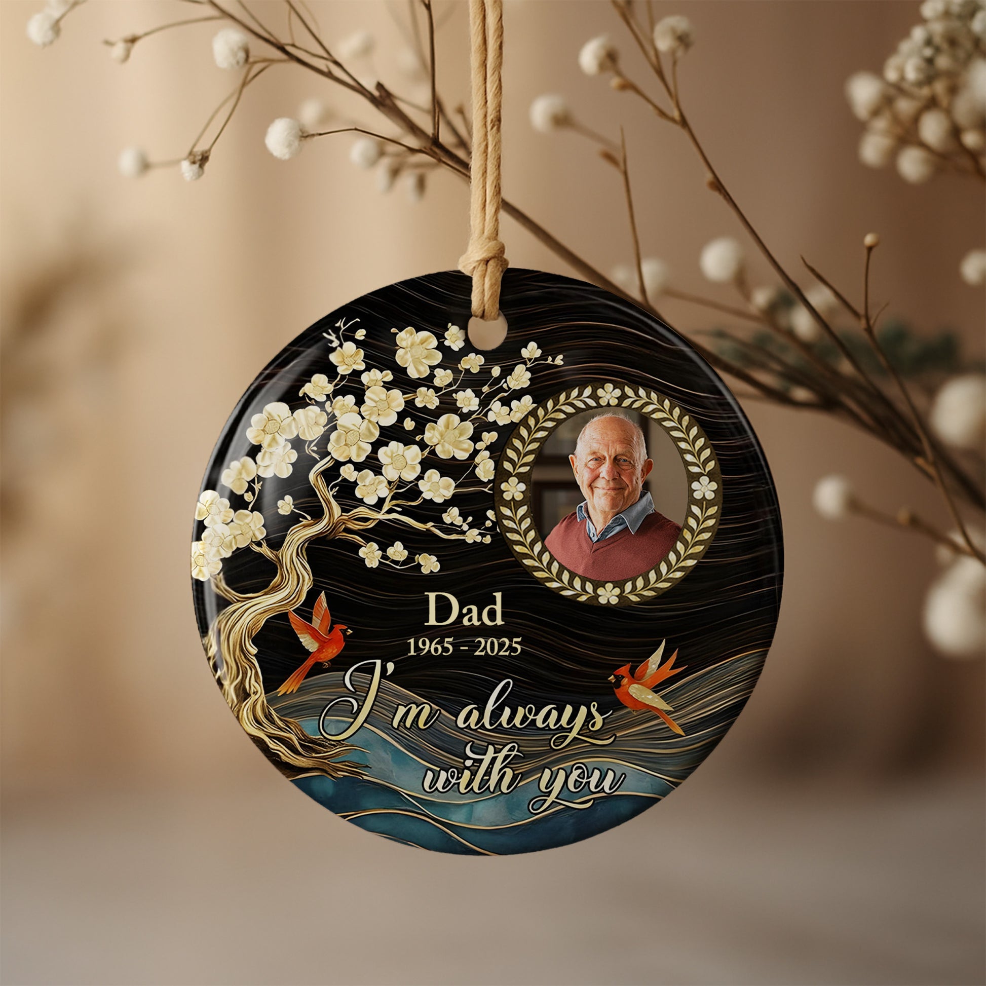 I'm Always With You With Flowers, Bird, And Tree