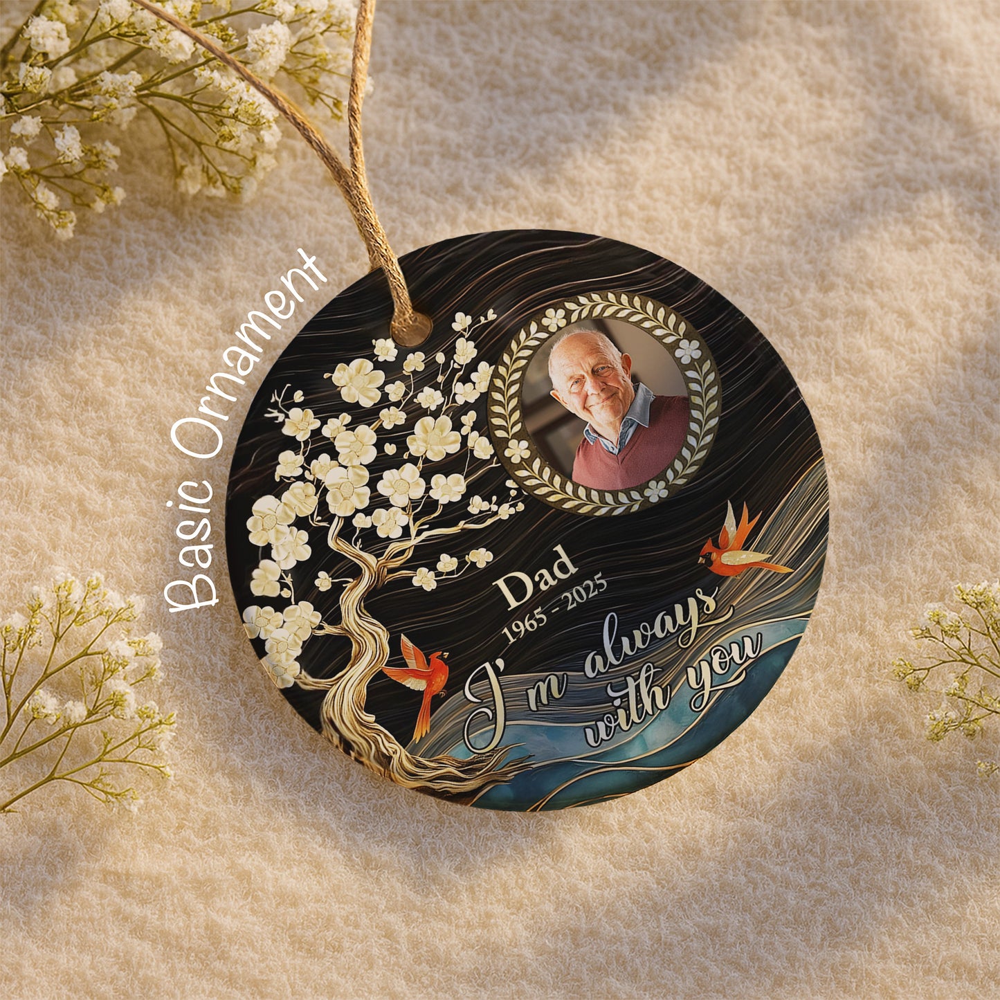 I'm Always With You With Flowers, Bird, And Tree