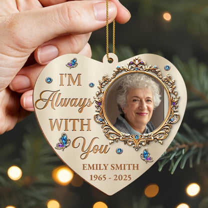 I'm Always With You Heart With Jewels And Frame