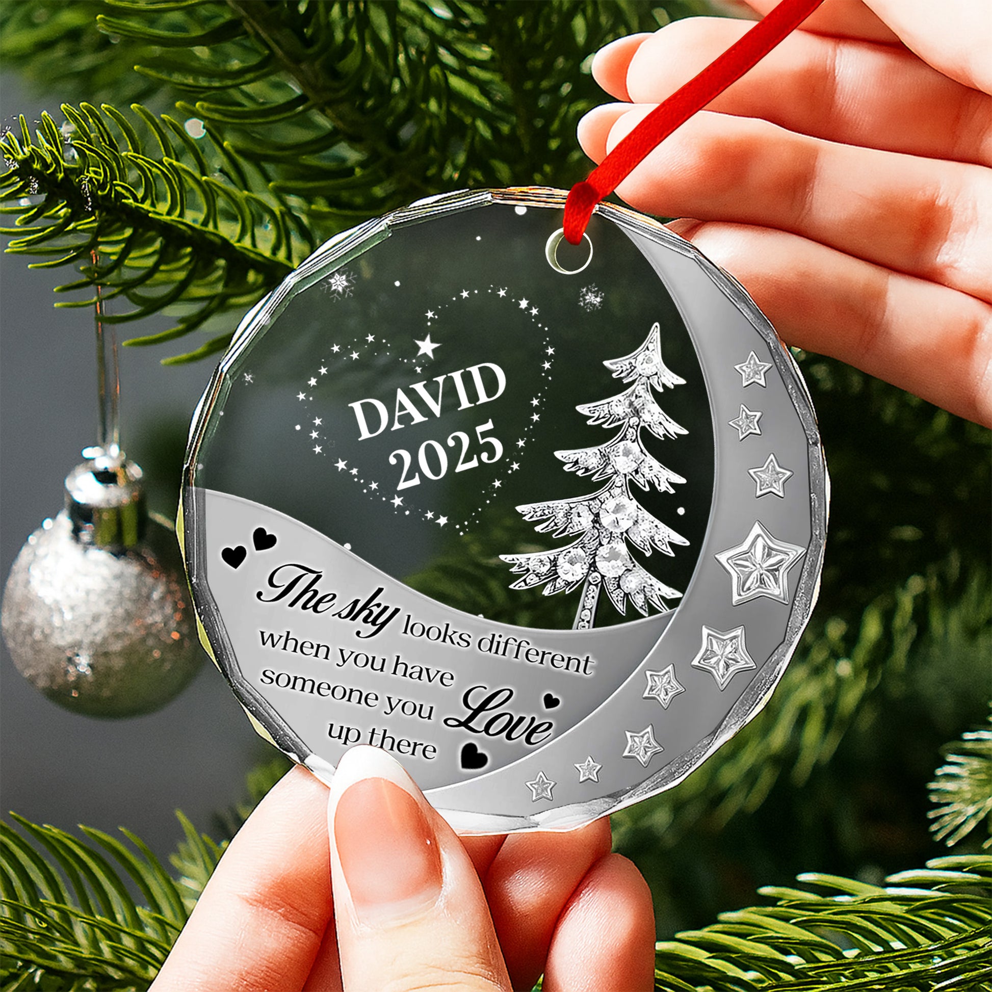 The Sky Looks Different With Love Up There Christmas Tree and Stars