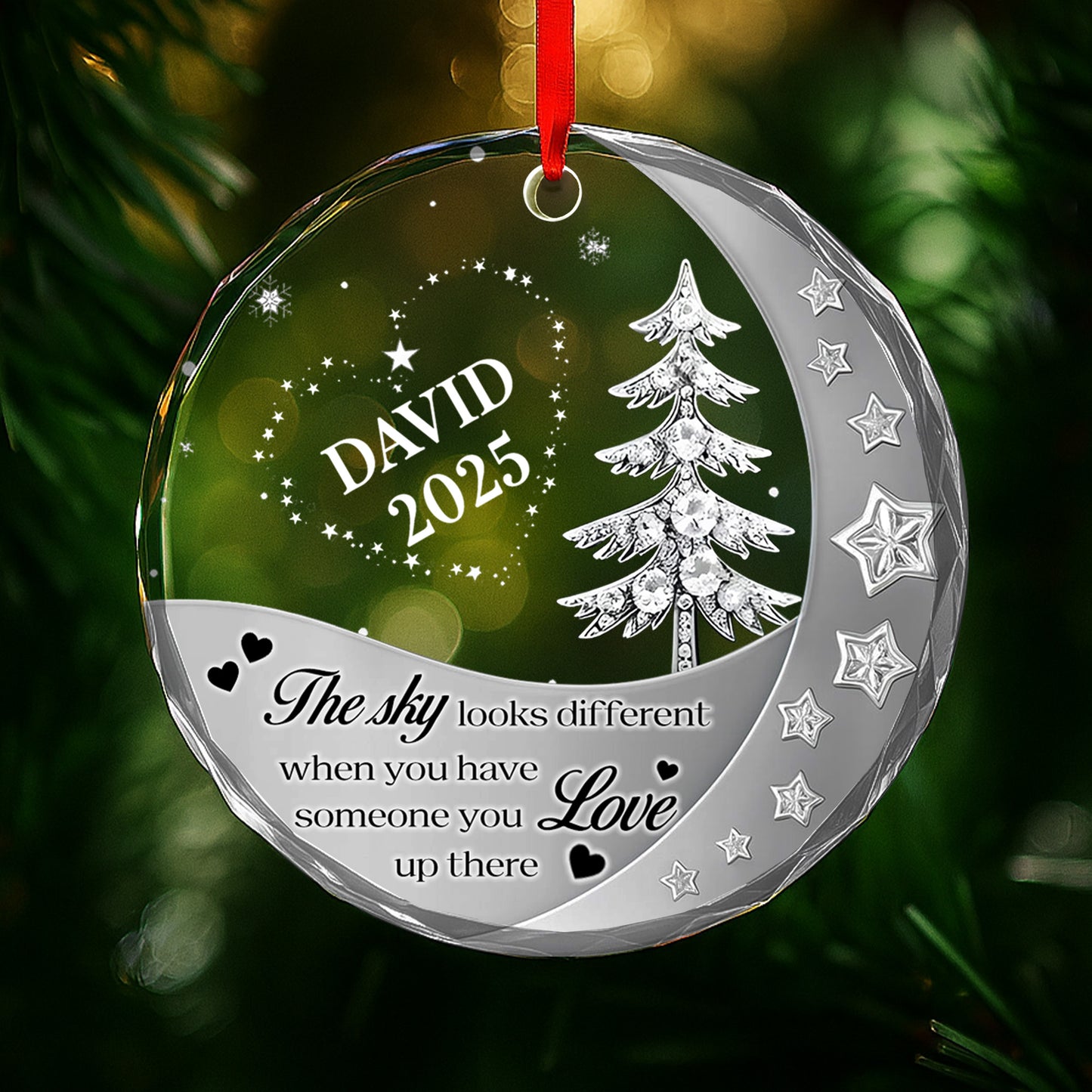 The Sky Looks Different With Love Up There Christmas Tree and Stars