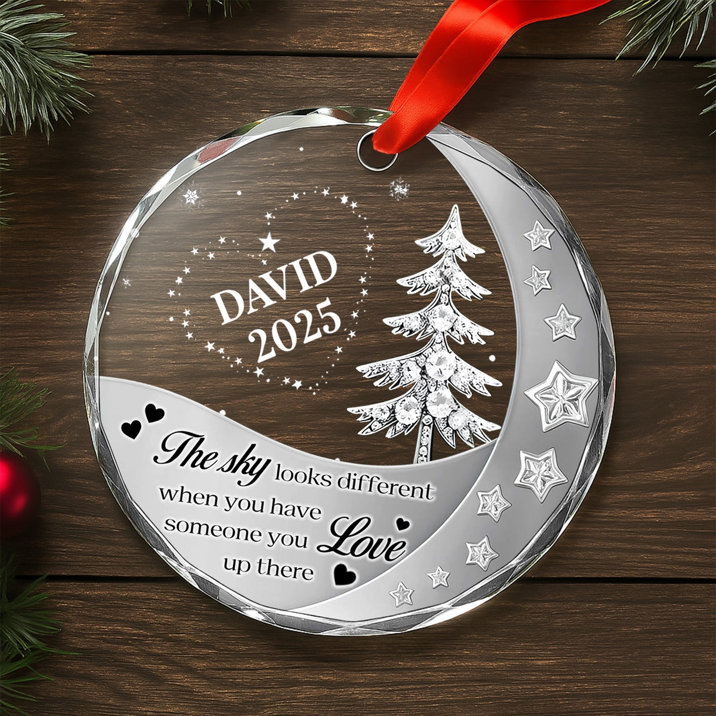 The Sky Looks Different With Love Up There Christmas Tree and Stars