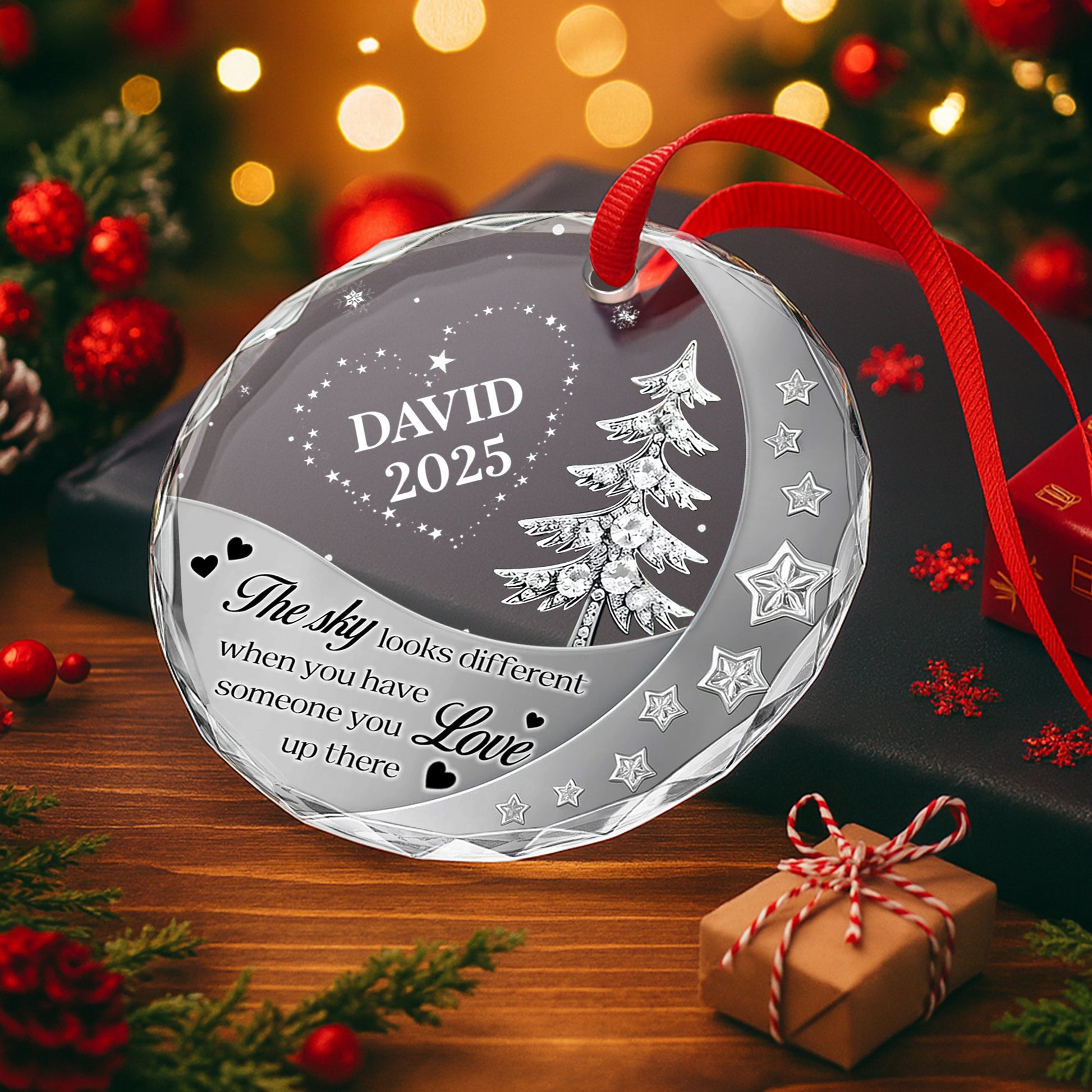 The Sky Looks Different With Love Up There Christmas Tree and Stars