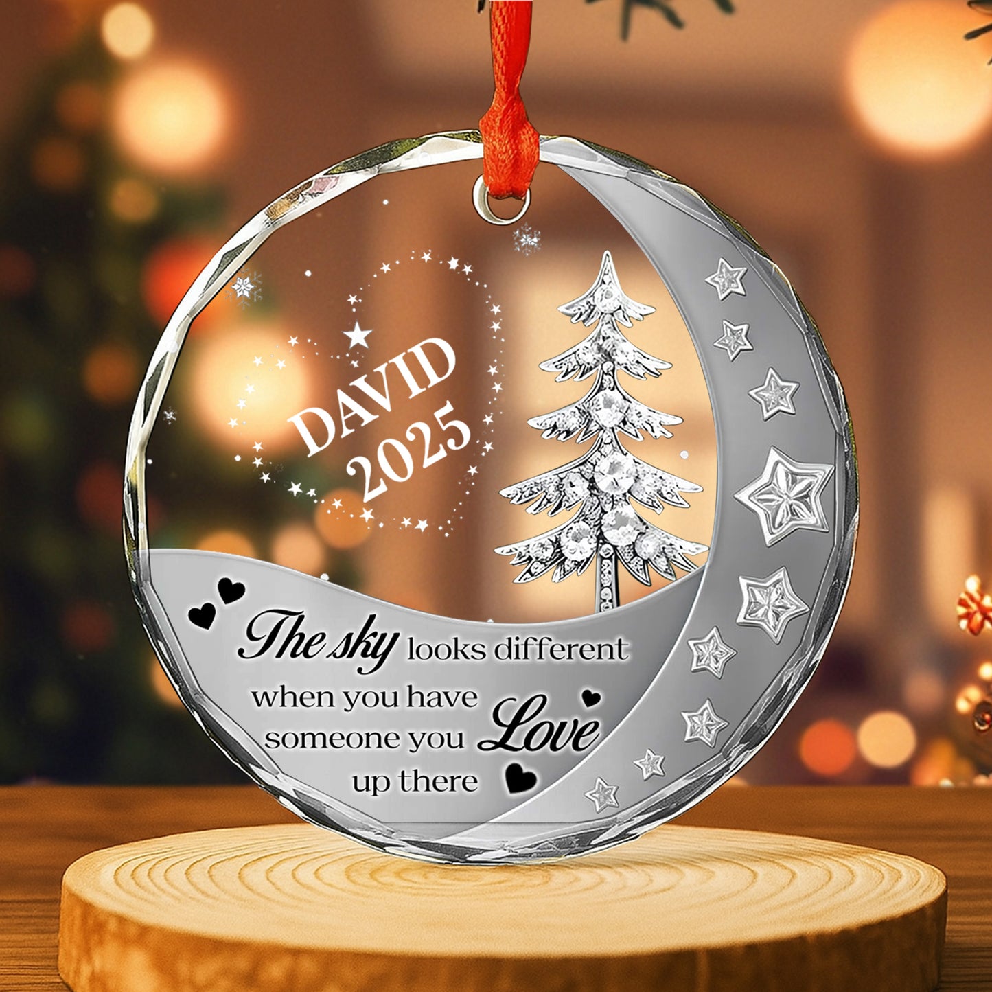 The Sky Looks Different With Love Up There Christmas Tree and Stars