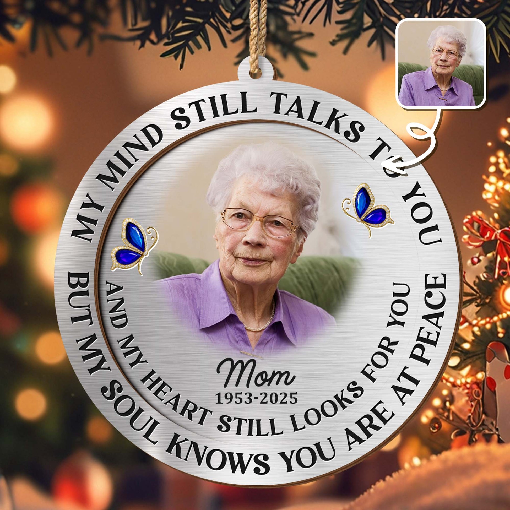 My Mind Still Talks to You, Butterfly Memorial Ornament