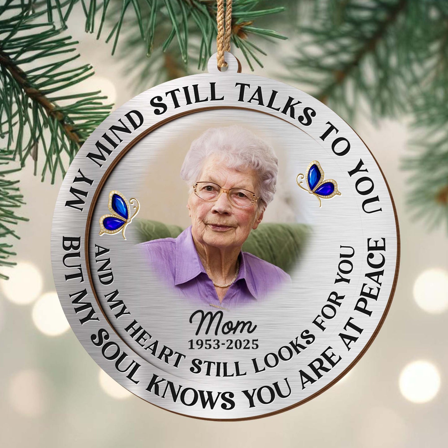 My Mind Still Talks to You, Butterfly Memorial Ornament