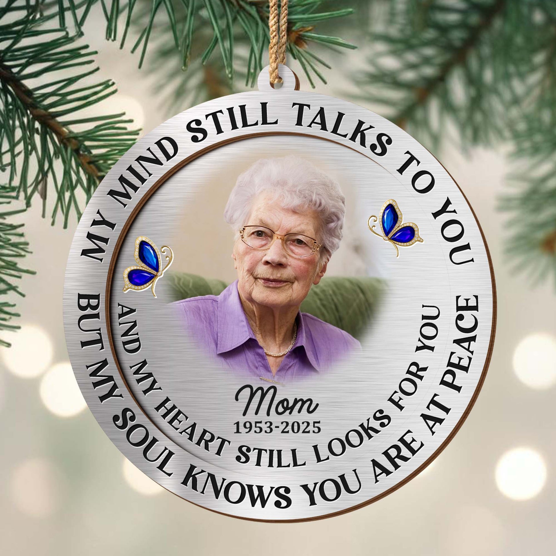 My Mind Still Talks to You, Butterfly Memorial Ornament