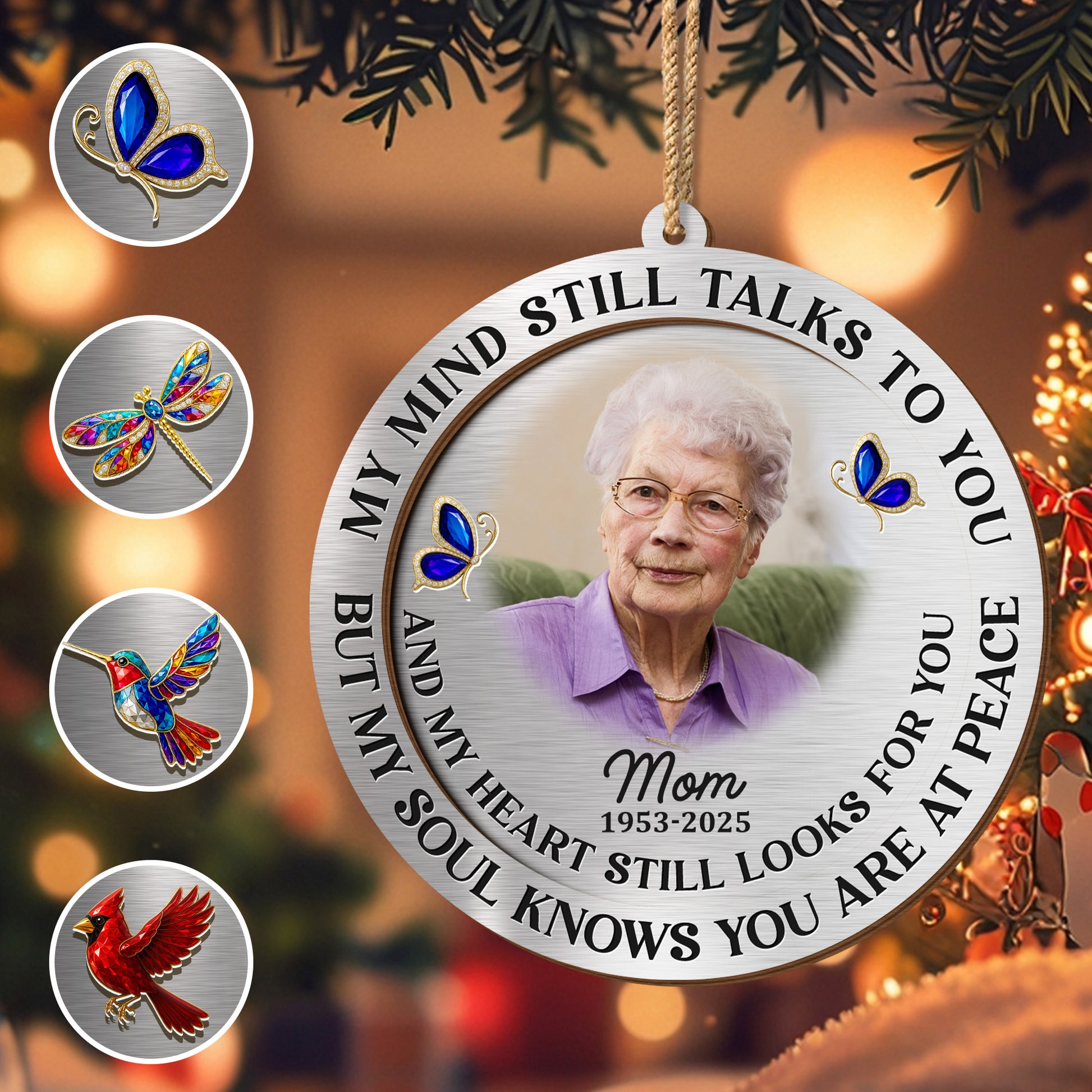 My Mind Still Talks to You, Butterfly Memorial Ornament