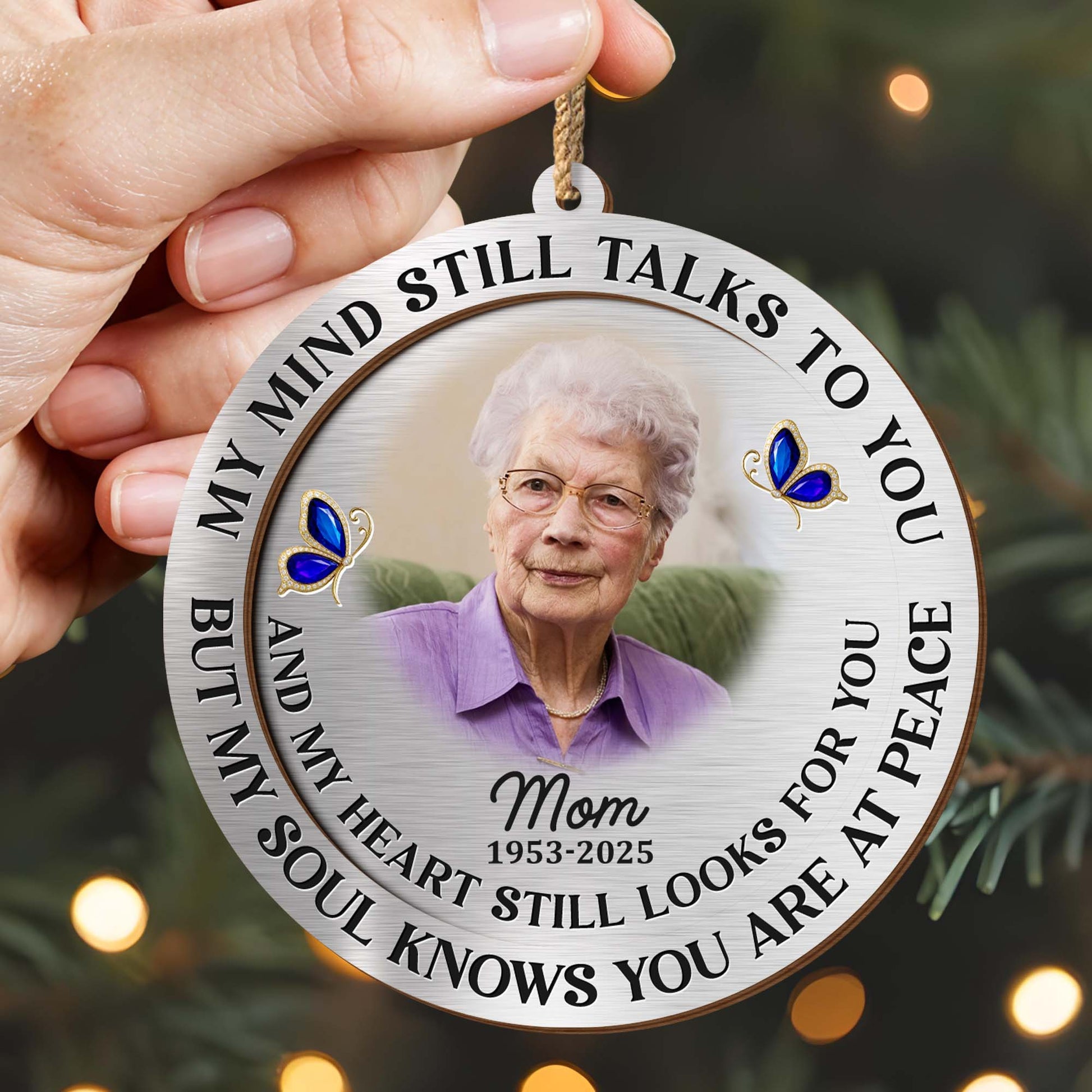 My Mind Still Talks to You, Butterfly Memorial Ornament