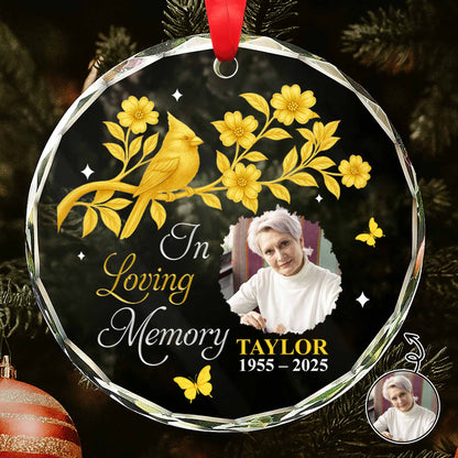 In Loving Memory With Bird And Flowers