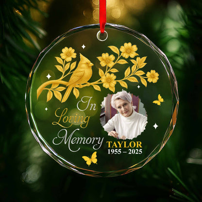 In Loving Memory With Bird And Flowers