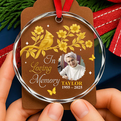 In Loving Memory With Bird And Flowers