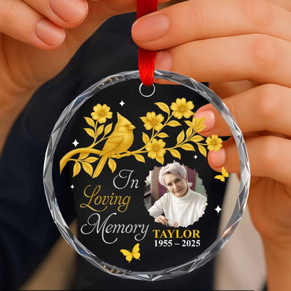 In Loving Memory With Bird And Flowers