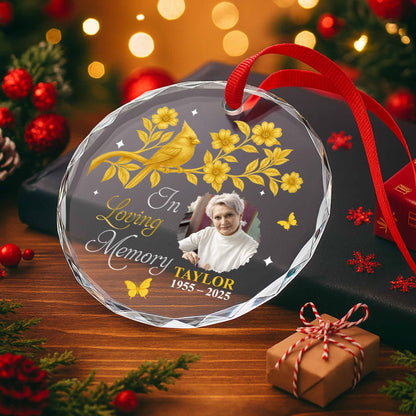 In Loving Memory With Bird And Flowers