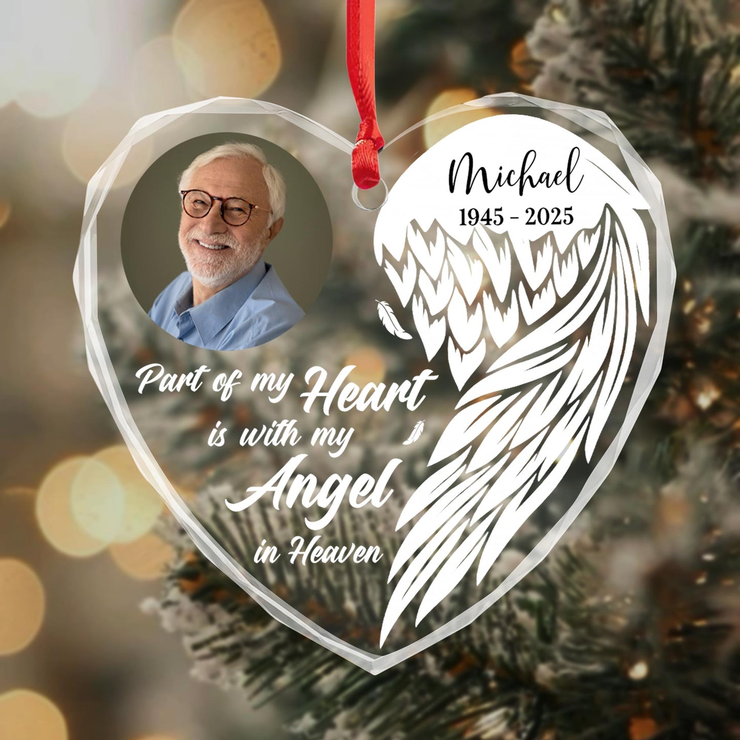 Part Of My Heart Is With My Angel, Angel Wings, Heart