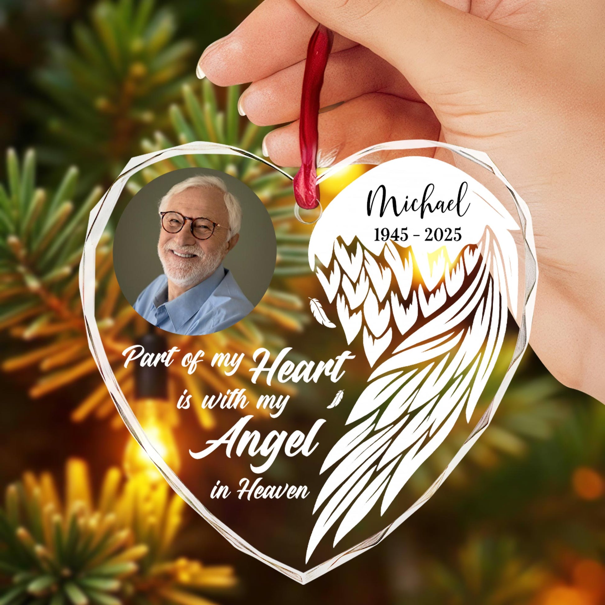 Part Of My Heart Is With My Angel, Angel Wings, Heart