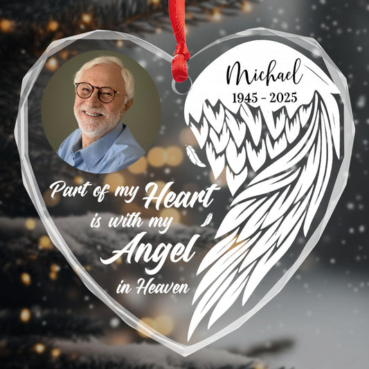 Part Of My Heart Is With My Angel, Angel Wings, Heart