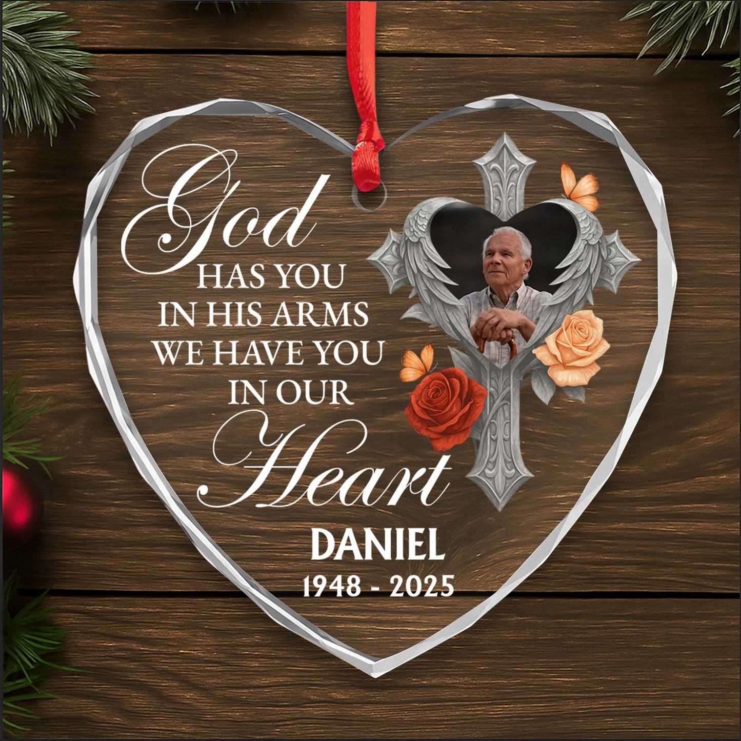 God Has You In His Arms, I Have You In My Heart, Heart Wings Roses