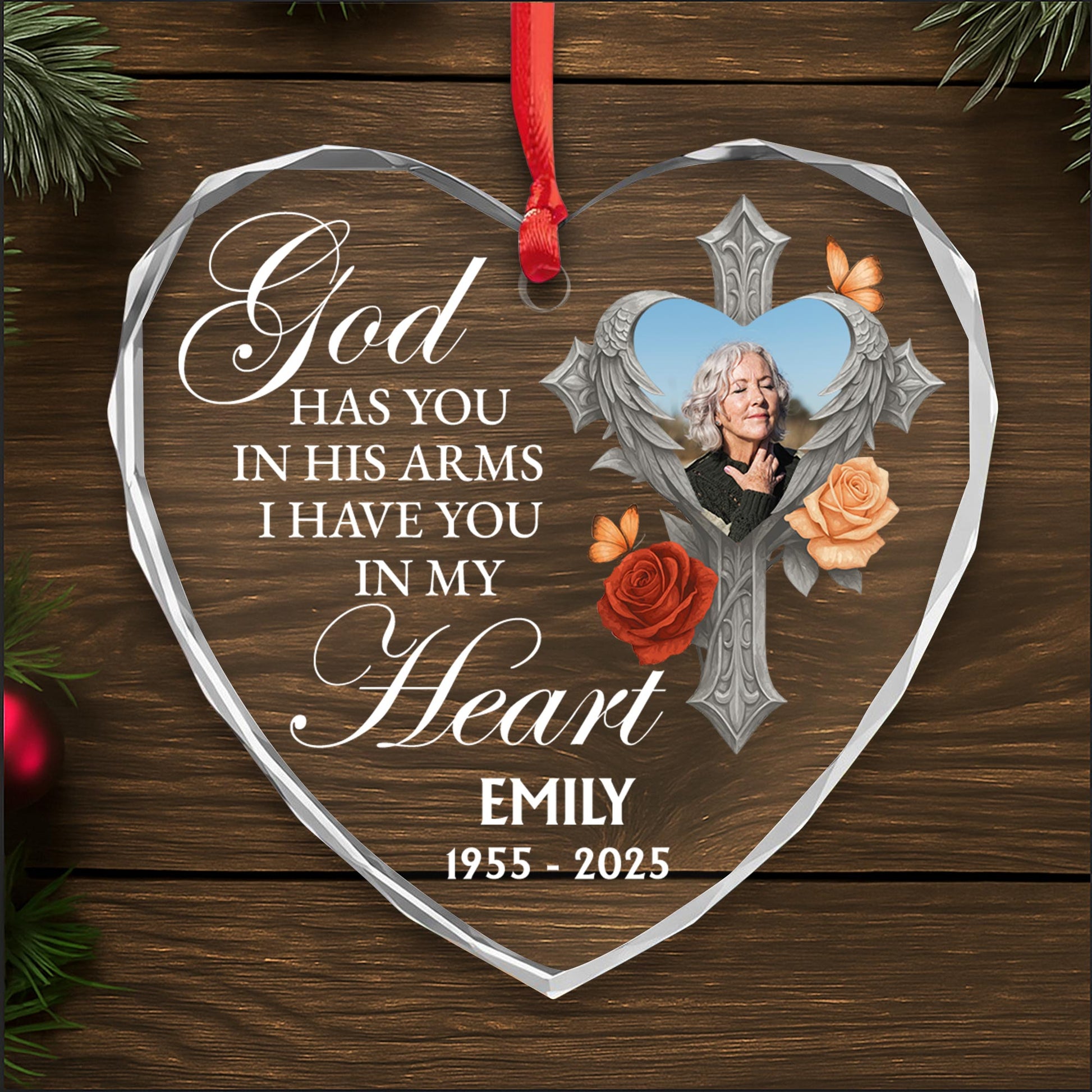 God Has You In His Arms, I Have You In My Heart, Heart Wings Roses