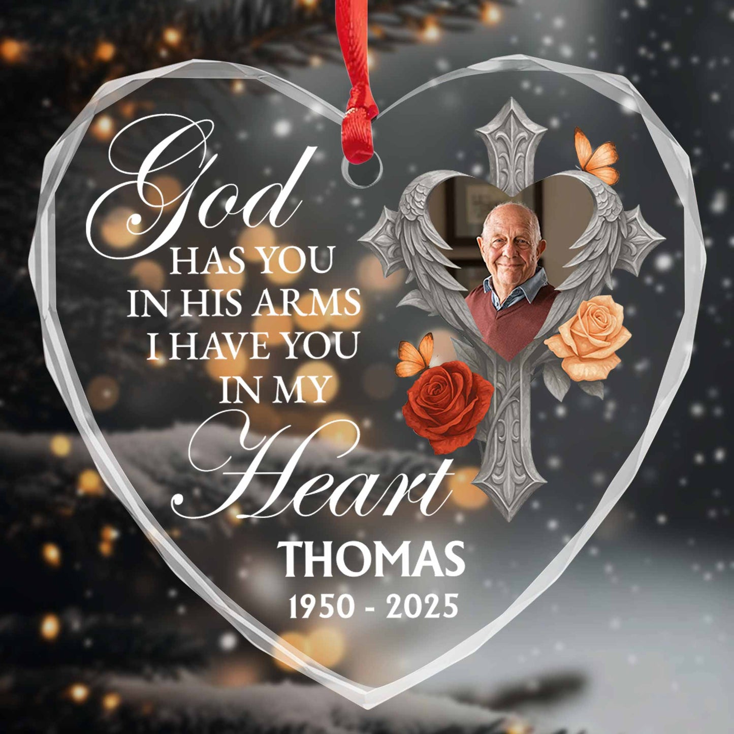 God Has You In His Arms, I Have You In My Heart, Heart Wings Roses