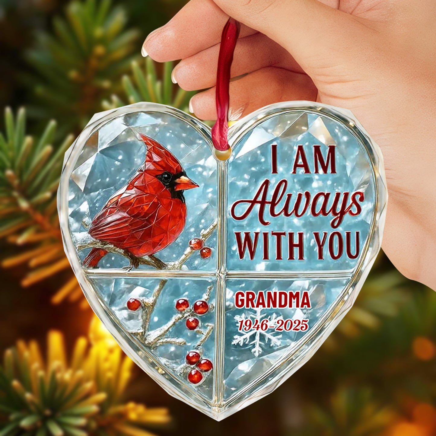 I Am Always With You Cardinal and Snow Design