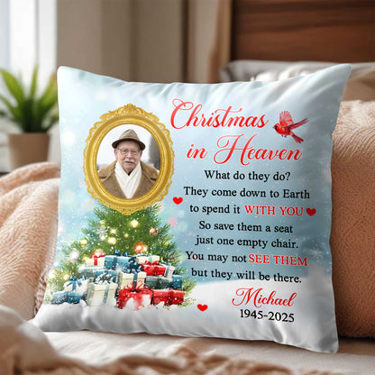 Christmas In Heaven, Memories On Festive Pillow