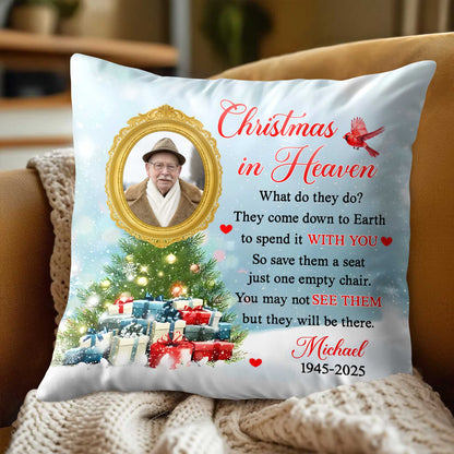 Christmas In Heaven, Memories On Festive Pillow
