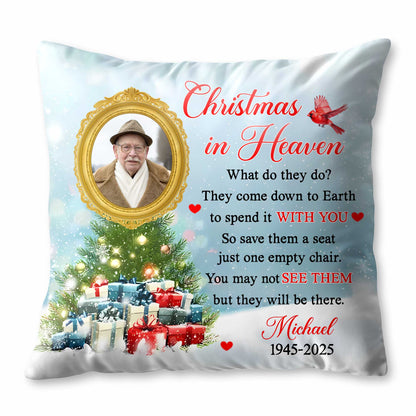 Christmas In Heaven, Memories On Festive Pillow