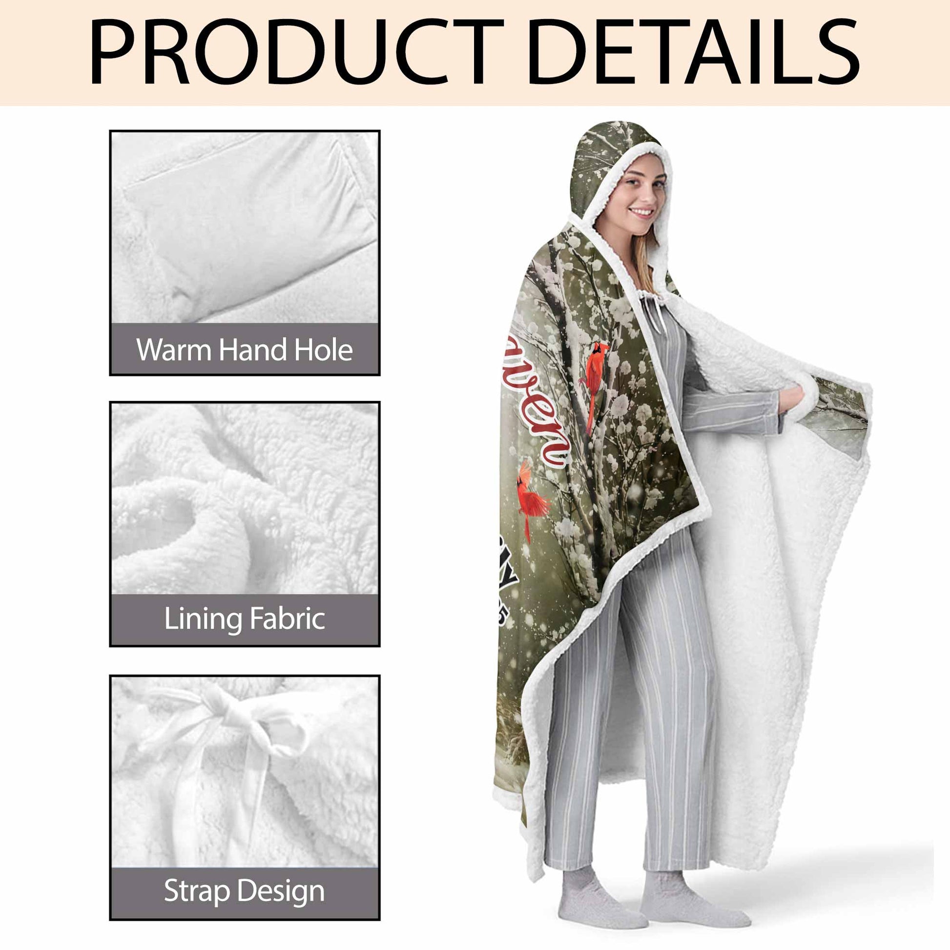 A Hug From Heaven, Winter Scene With Red Birds