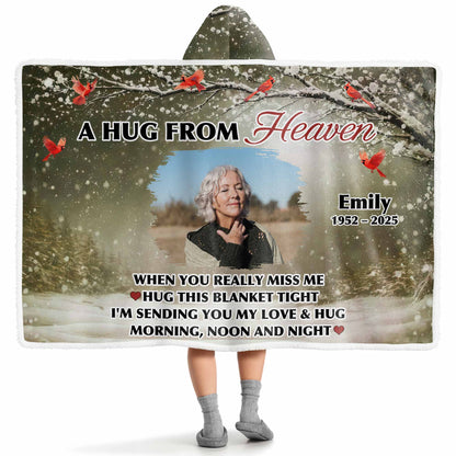 A Hug From Heaven, Winter Scene With Red Birds