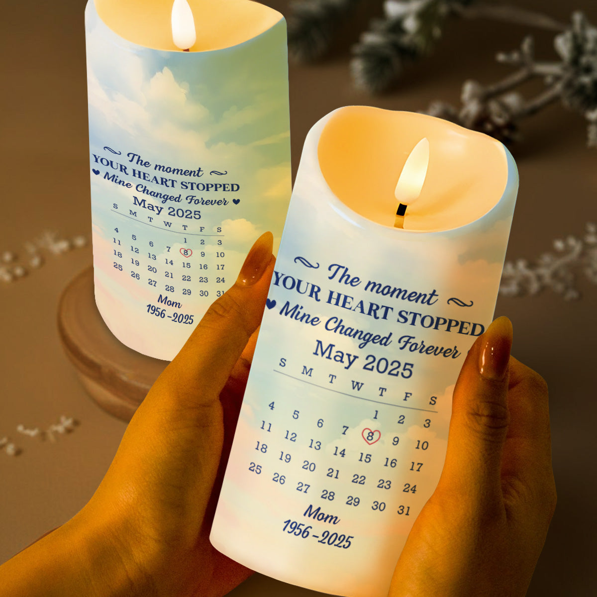 The Moment Your Heart Stopped, Candle With Heart And Calendar