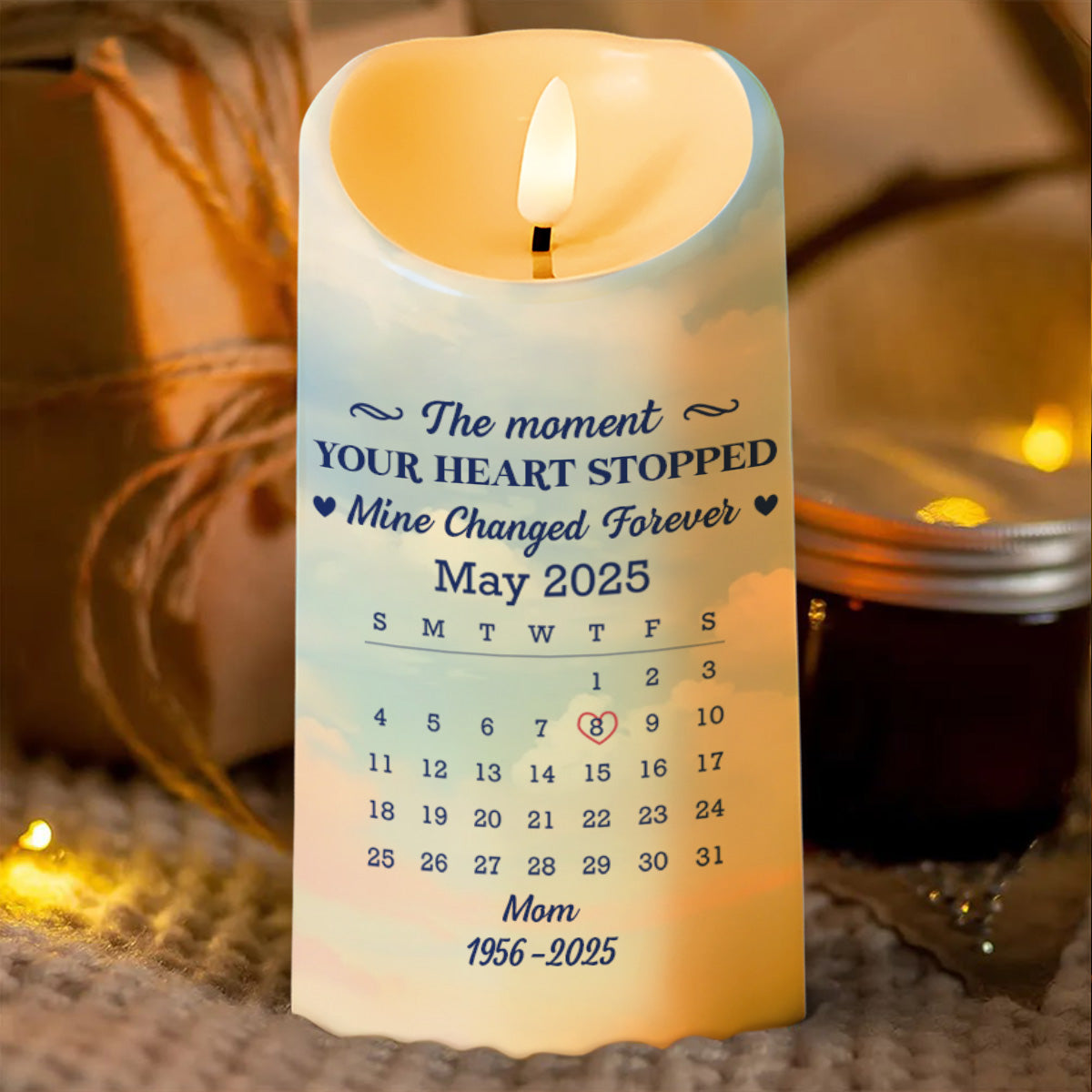 The Moment Your Heart Stopped, Candle With Heart And Calendar