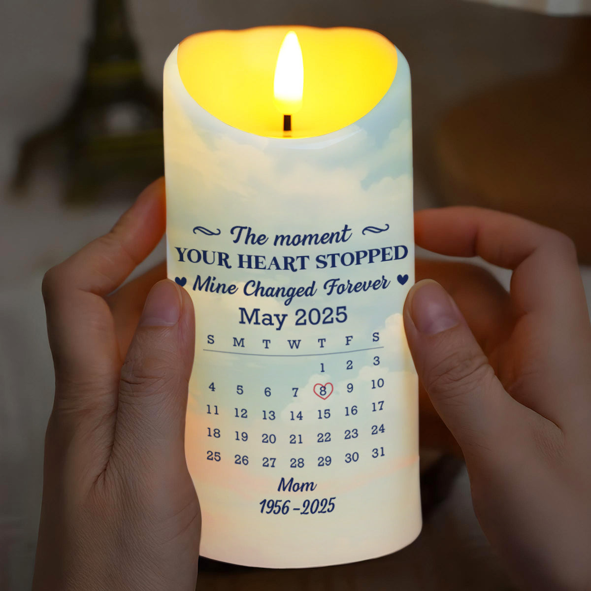 The Moment Your Heart Stopped, Candle With Heart And Calendar