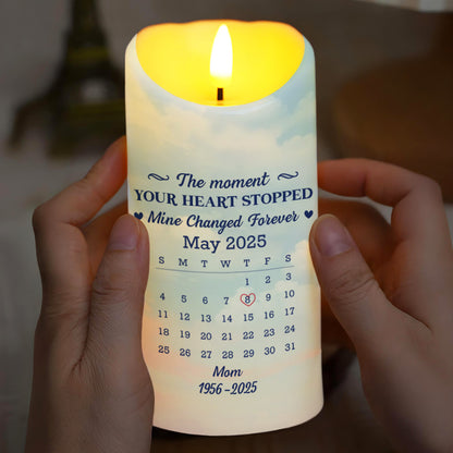 The Moment Your Heart Stopped, Candle With Heart And Calendar
