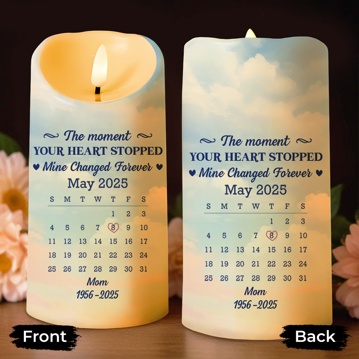 The Moment Your Heart Stopped, Candle With Heart And Calendar