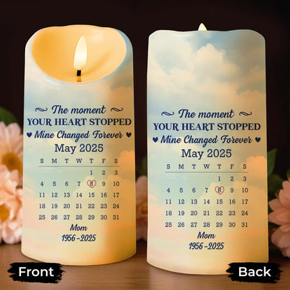 The Moment Your Heart Stopped, Candle With Heart And Calendar