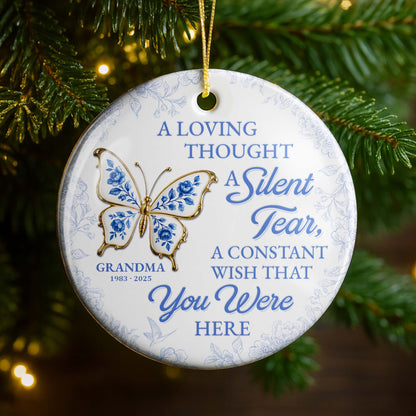 A Loving Thought A Silent Tear Memorial Butterfly Ornament