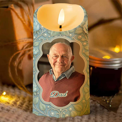 In Loving Memory Candle With Leaves And Butterflies