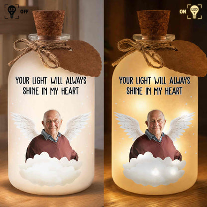 Your Light Will Always Shine In My Heart Angel Wings Clouds