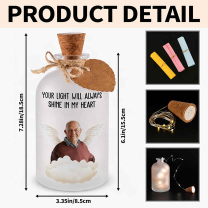 Your Light Will Always Shine In My Heart Angel Wings Clouds