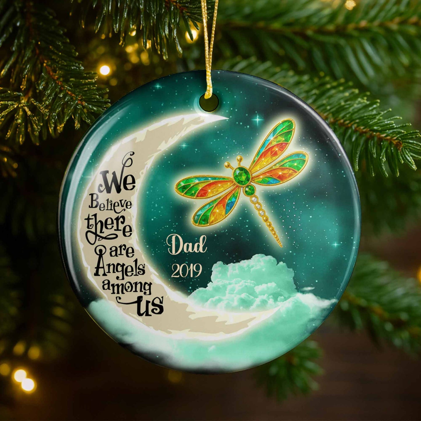 We Believe There Are Angels Among Us, Dragonflies And Moon