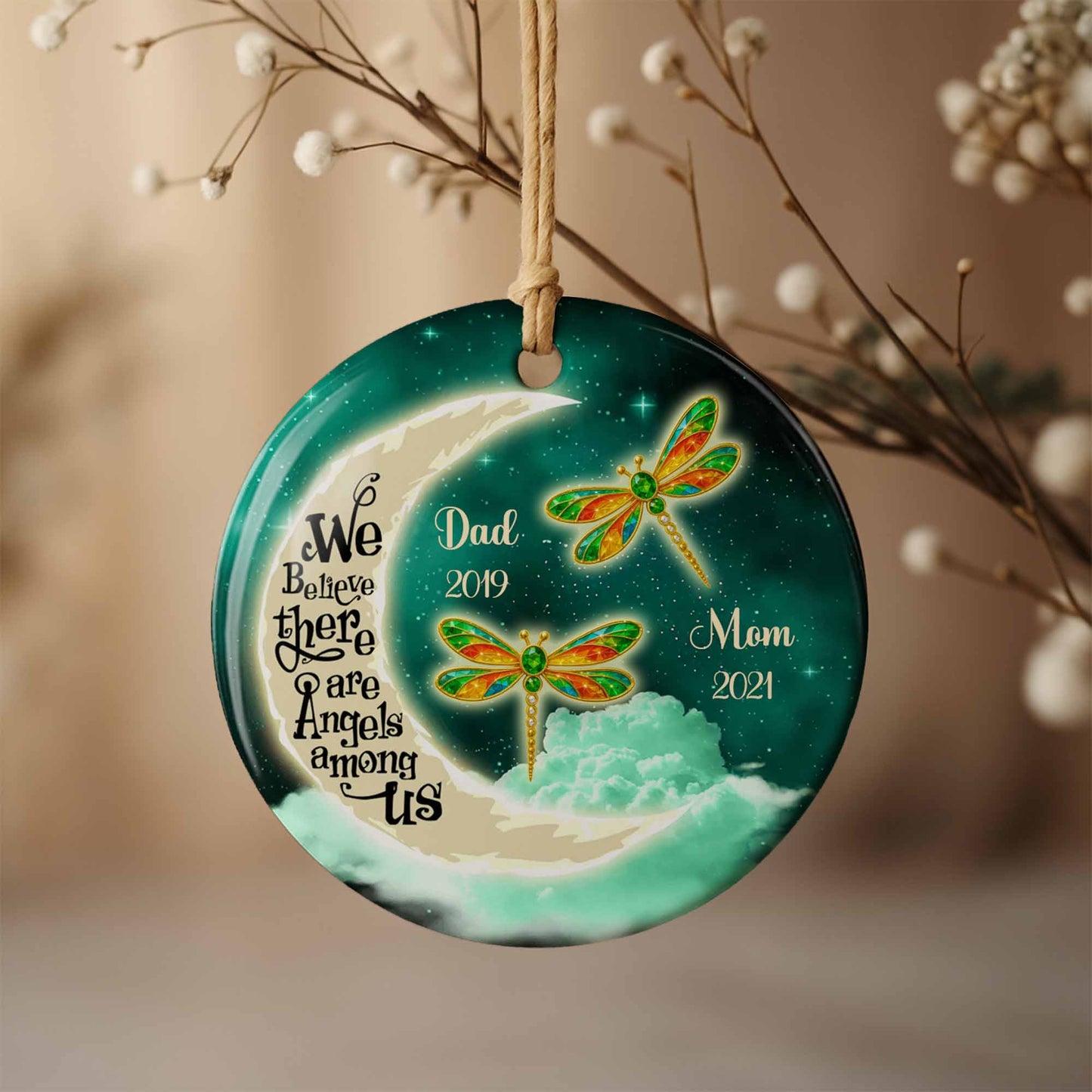 We Believe There Are Angels Among Us, Dragonflies And Moon