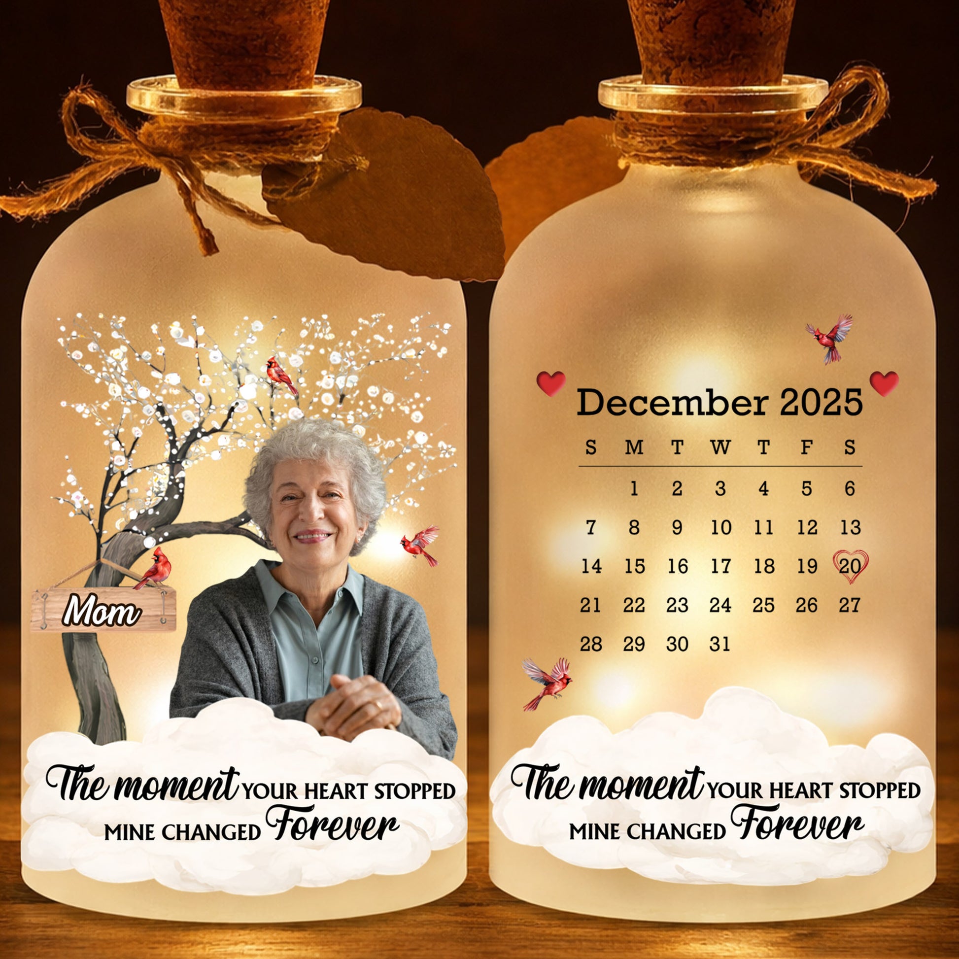 The Moment Your Heart Stopped Mine Changed Forever Cardinal Tree