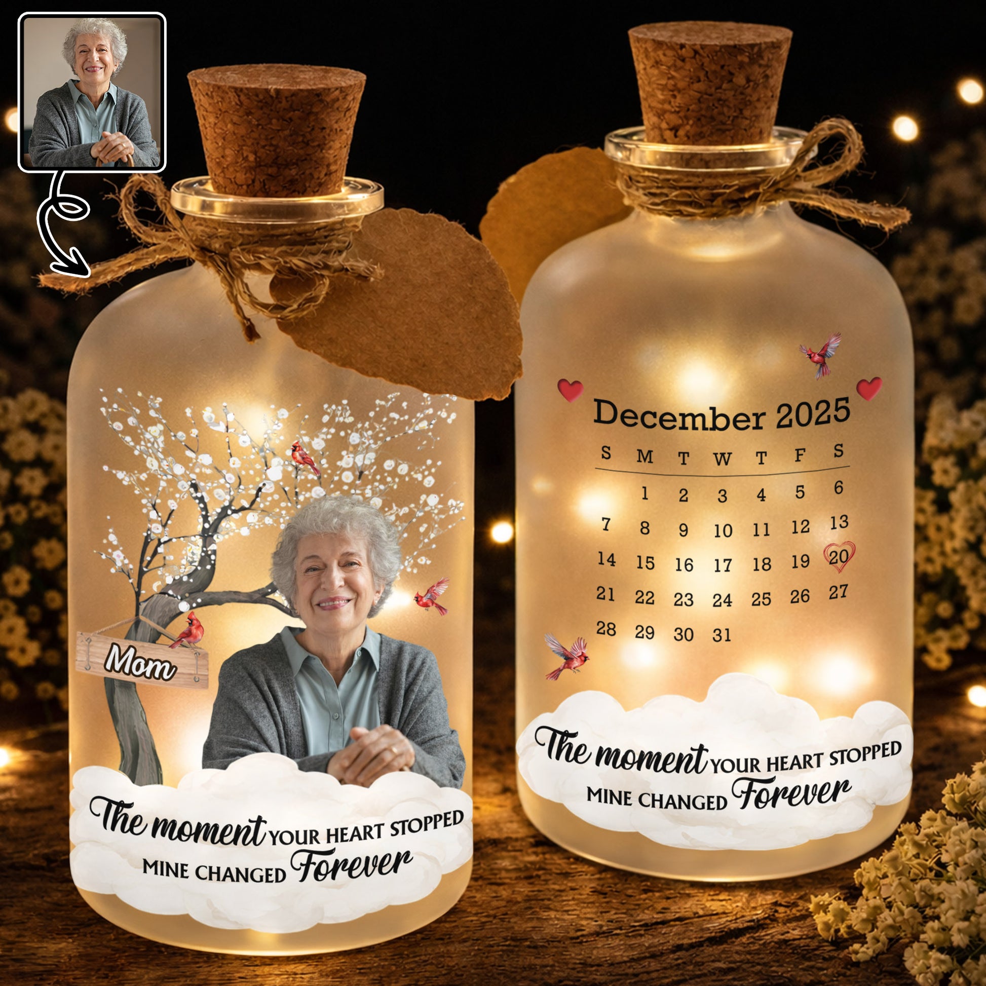 The Moment Your Heart Stopped Mine Changed Forever Cardinal Tree