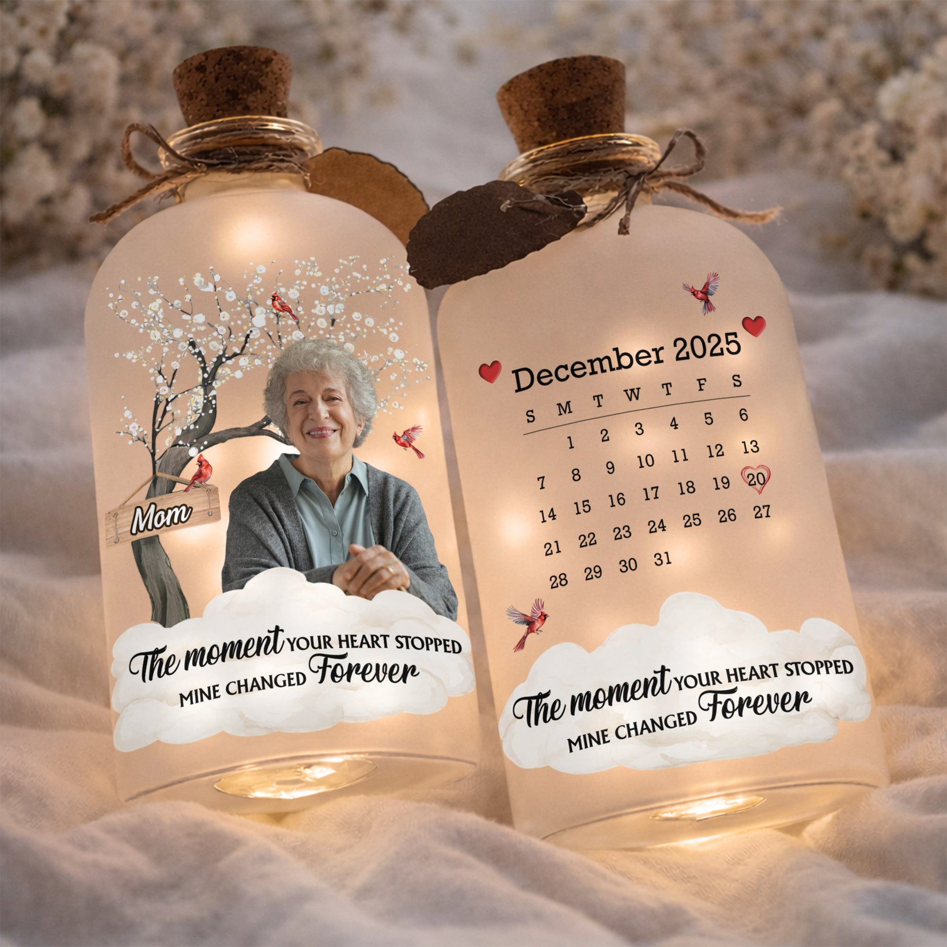 The Moment Your Heart Stopped Mine Changed Forever Cardinal Tree